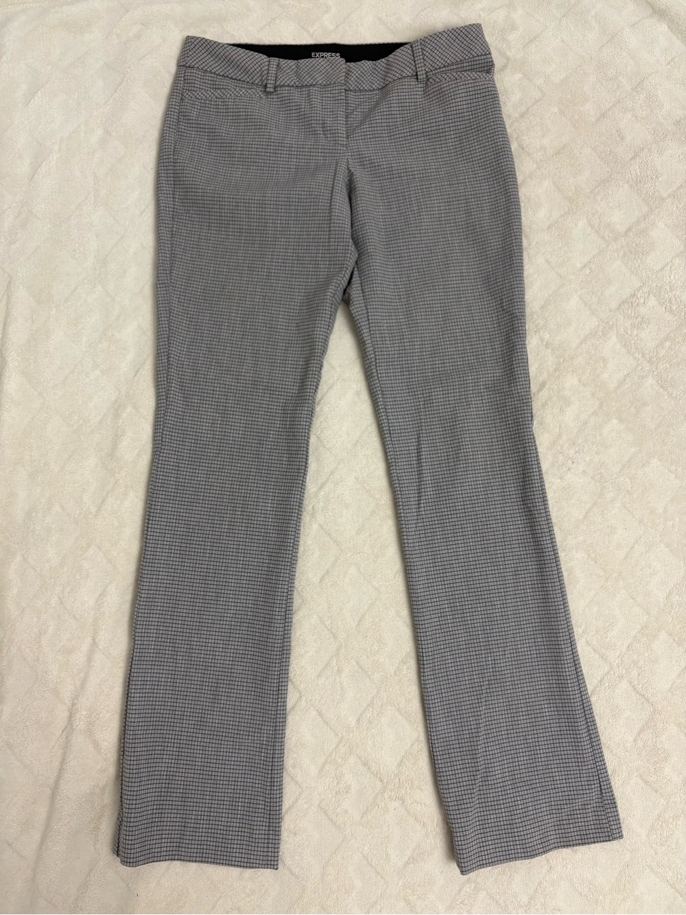 Express Gray Checked Dress Pants